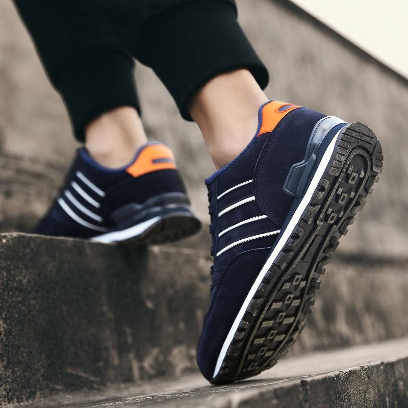 Blue Mens Casual Shoes Comfortable Sneakers Artificial Leather Male Spring Flats Trainers Outdoor Mens Casual Sports High Quality Sneaker Sport Walking Fashion Sneakers Stevvex