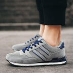 Blue Mens Casual Shoes Comfortable Sneakers Artificial Leather Male Spring Flats Trainers Outdoor Mens Casual Sports High Quality Sneaker Sport Walking Fashion Sneakers Stevvex