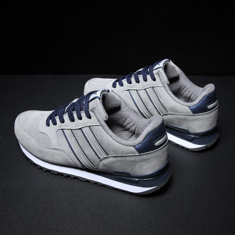Blue Mens Casual Shoes Comfortable Sneakers Artificial Leather Male Spring Flats Trainers Outdoor Mens Casual Sports High Quality Sneaker Sport Walking Fashion Sneakers Stevvex