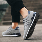 Blue Mens Casual Shoes Comfortable Sneakers Artificial Leather Male Spring Flats Trainers Outdoor Mens Casual Sports High Quality Sneaker Sport Walking Fashion Sneakers Stevvex