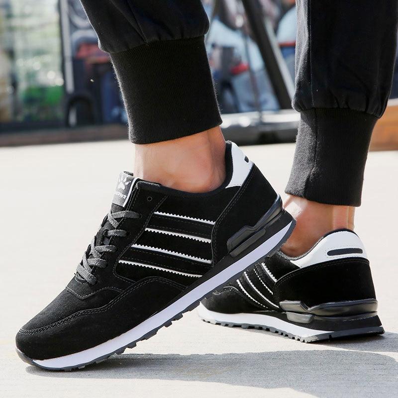 Blue Mens Casual Shoes Comfortable Sneakers Artificial Leather Male Spring Flats Trainers Outdoor Mens Casual Sports High Quality Sneaker Sport Walking Fashion Sneakers Stevvex