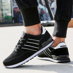 Blue Mens Casual Shoes Comfortable Sneakers Artificial Leather Male Spring Flats Trainers Outdoor Mens Casual Sports High Quality Sneaker Sport Walking Fashion Sneakers Stevvex