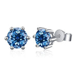 1-2 Carat D Color Moissanite Stud Earrings 925 Sterling Silver Wedding BandsCo Straps
