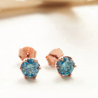 0.5-1ct D Color Moissanite Stud Earrings 925 Sterling Silver Gold Plated BandsCo Straps