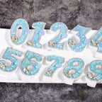 Blue Shell Glitter Number Birthday Candles Numeral Birthday Candles Cake Numeral Candles Number 0-9 Glitter Cake Topper Decoration for Birthday Wedding Anniversary Party Cake Toppers Birthday Wedding Digital Cakes Dessert Decor Birthday Decoration Stevvex