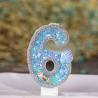 Blue Shell Glitter Number Birthday Candles Numeral Birthday Candles Cake Numeral Candles Number 0-9 Glitter Cake Topper Decoration for Birthday Wedding Anniversary Party Cake Toppers Birthday Wedding Digital Cakes Dessert Decor Birthday Decoration Stevvex