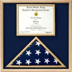 Air Force Flag and certificate Display case. The Military Gift Store