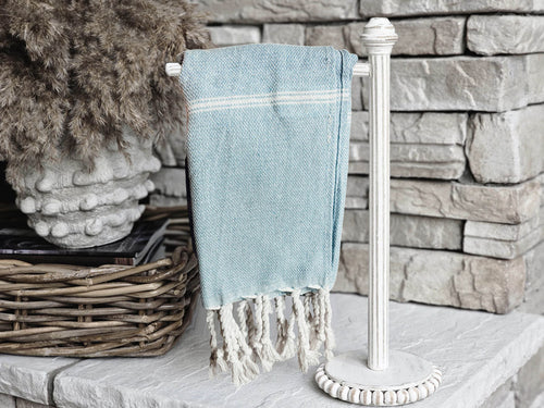Turkish Hand Towel Oversized 100% Cotton Peshtemal Lightweight Absorbent BandsCo Straps