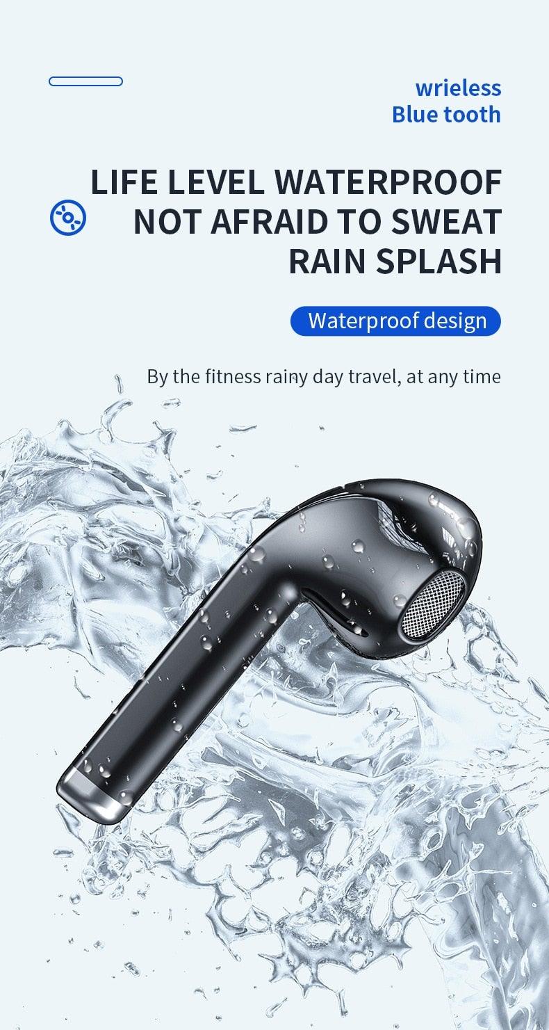 Bluetooth 5.0 Earphones LED Charging Box Wireless Headphone 9D Stereo Sound Sports Waterproof Earbuds Headsets With Microphone Wearable Wireless Clear Calls Music Headphones Immersive Sound 12 Hours Single Playtime HiFi Quality Stereo Sound Stevvex