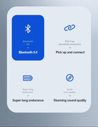 Bluetooth 5.0 Earphones LED Charging Box Wireless Headphone 9D Stereo Sound Sports Waterproof Earbuds Headsets With Microphone Wearable Wireless Clear Calls Music Headphones Immersive Sound 12 Hours Single Playtime HiFi Quality Stereo Sound Stevvex