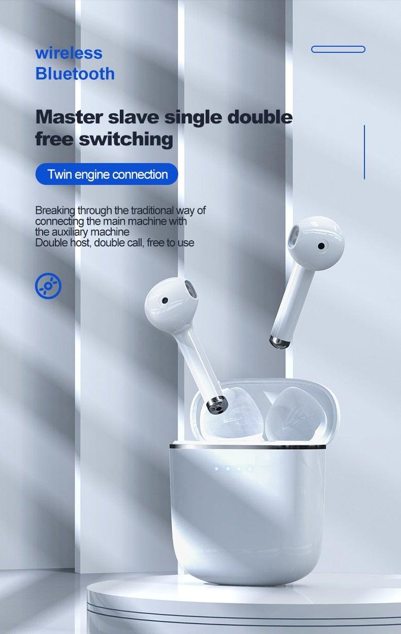 Bluetooth 5.0 Earphones LED Charging Box Wireless Headphone 9D Stereo Sound Sports Waterproof Earbuds Headsets With Microphone Wearable Wireless Clear Calls Music Headphones Immersive Sound 12 Hours Single Playtime HiFi Quality Stereo Sound Stevvex