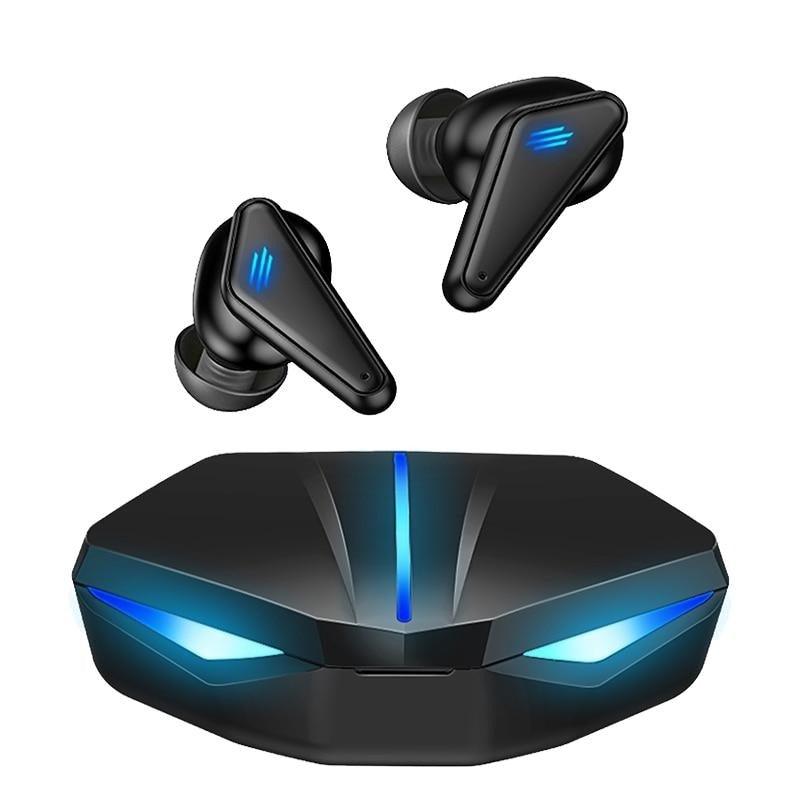 Bluetooth 5.0 Gaming Headset Workout Music Earphones Earbuds With Mic Bass Audio Quality Sound Wireless Headphones Sports Headphones Wearable Sweatproof Easy Pairing Headset For Sport Black Stevvex