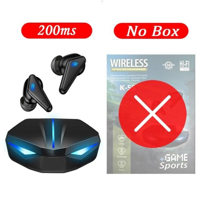 Bluetooth 5.0 Gaming Headset Workout Music Earphones Earbuds With Mic Bass Audio Quality Sound Wireless Headphones Sports Headphones Wearable Sweatproof Easy Pairing Headset For Sport Black Stevvex