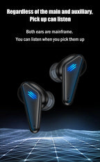 Bluetooth 5.0 Gaming Headset Workout Music Earphones Earbuds With Mic Bass Audio Quality Sound Wireless Headphones Sports Headphones Wearable Sweatproof Easy Pairing Headset For Sport Black Stevvex