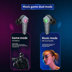 Bluetooth 5.0 RGB Yellow Gaming Earphones Low Latency Wireless Stereo Headphones Bass Earbuds With Mic Headphones Wearable Music Player HiFi Quality Sound Sport Earphones With Charging Case For Outdoor Running Gym Workout 65ms Stevvex