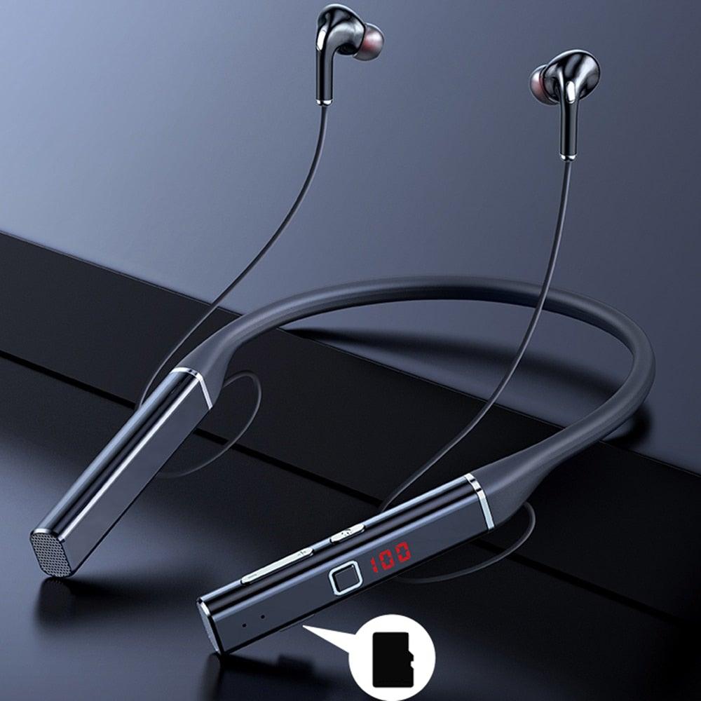 Bluetooth-Compatible Magnetic Neckband Headphone Wireless Earphone Sport Headset Noise Cancelling Microphone Bluetooth Over Ear Headphones, Wireless 5.0/Wired Headset, 55Hrs Playtime, Hi-Fi Stereo Deep Bass, Soft Earmuffs & Light Weight Stevvex