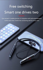 Bluetooth-Compatible Magnetic Neckband Headphone Wireless Earphone Sport Headset Noise Cancelling Microphone Bluetooth Over Ear Headphones, Wireless 5.0/Wired Headset, 55Hrs Playtime, Hi-Fi Stereo Deep Bass, Soft Earmuffs & Light Weight Stevvex