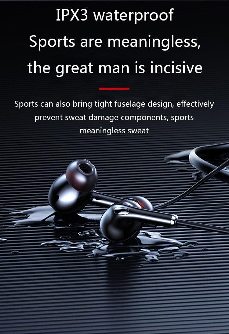 Bluetooth-Compatible Magnetic Neckband Headphone Wireless Earphone Sport Headset Noise Cancelling Microphone Bluetooth Over Ear Headphones, Wireless 5.0/Wired Headset, 55Hrs Playtime, Hi-Fi Stereo Deep Bass, Soft Earmuffs & Light Weight Stevvex