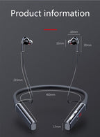 Bluetooth-Compatible Magnetic Neckband Headphone Wireless Earphone Sport Headset Noise Cancelling Microphone Bluetooth Over Ear Headphones, Wireless 5.0/Wired Headset, 55Hrs Playtime, Hi-Fi Stereo Deep Bass, Soft Earmuffs & Light Weight Stevvex