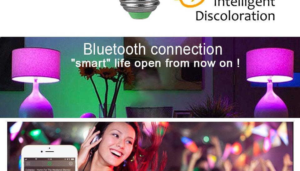 Bluetooth E27 LED Bulb RGB Smart Light Bulbs 15W B22 RGBW RGBWW Lampada Colorful Dimmable Phone APP Control LED Lamp For Home WiFi & Bluetooth 5.0, Compatible w/ Alexa & Google Without Hub, Dimmable, Music Sync, Schedules, Color Changing Light Bulb RGBW Stevvex