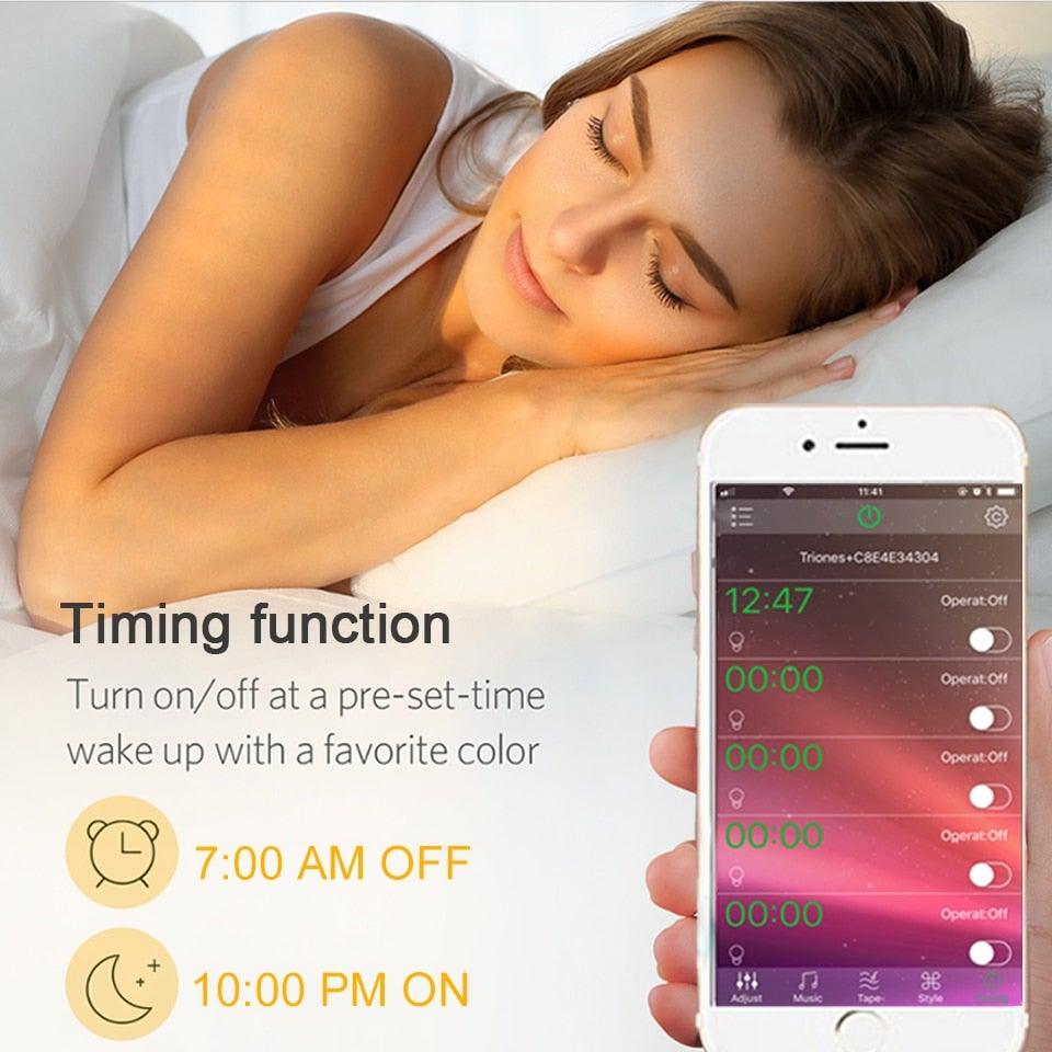 Bluetooth E27 LED Bulb RGB Smart Light Bulbs 15W B22 RGBW RGBWW Lampada Colorful Dimmable Phone APP Control LED Lamp For Home WiFi & Bluetooth 5.0, Compatible w/ Alexa & Google Without Hub, Dimmable, Music Sync, Schedules, Color Changing Light Bulb RGBW Stevvex
