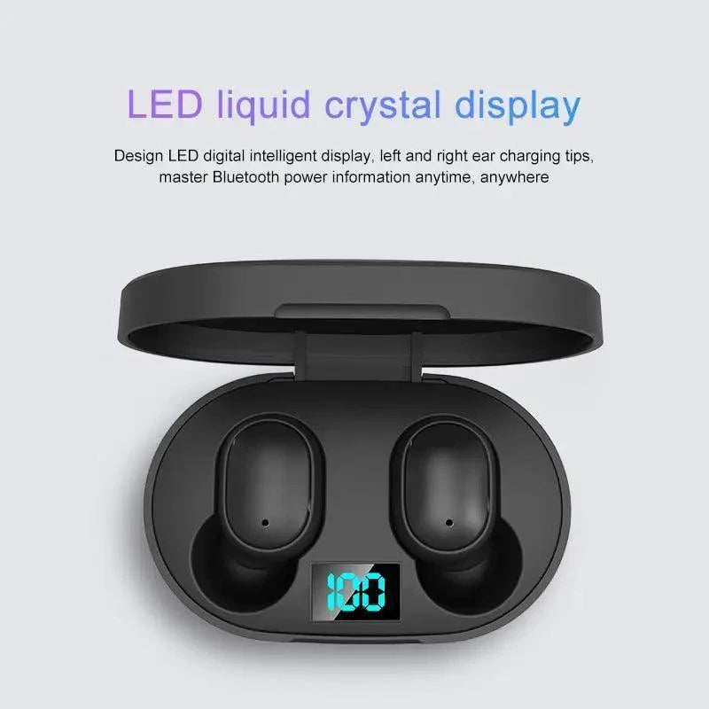Bluetooth Earphone Wireless Ear Buds 5.0 LED Display Button Control Quality Sound Earphones in-Ear Headphones For Workouts And Running Stevvex