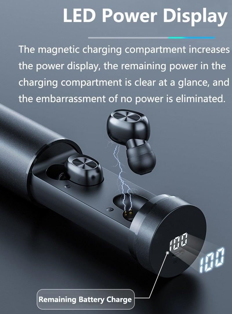 Bluetooth Earphones Wireless Headphones With Microphone Sports Waterproof Touch Control Wireless Headsets Earbuds Phone Updated Design with Industry Leading Sound & Improved Comfort, Long Wireless Range, Stevvex