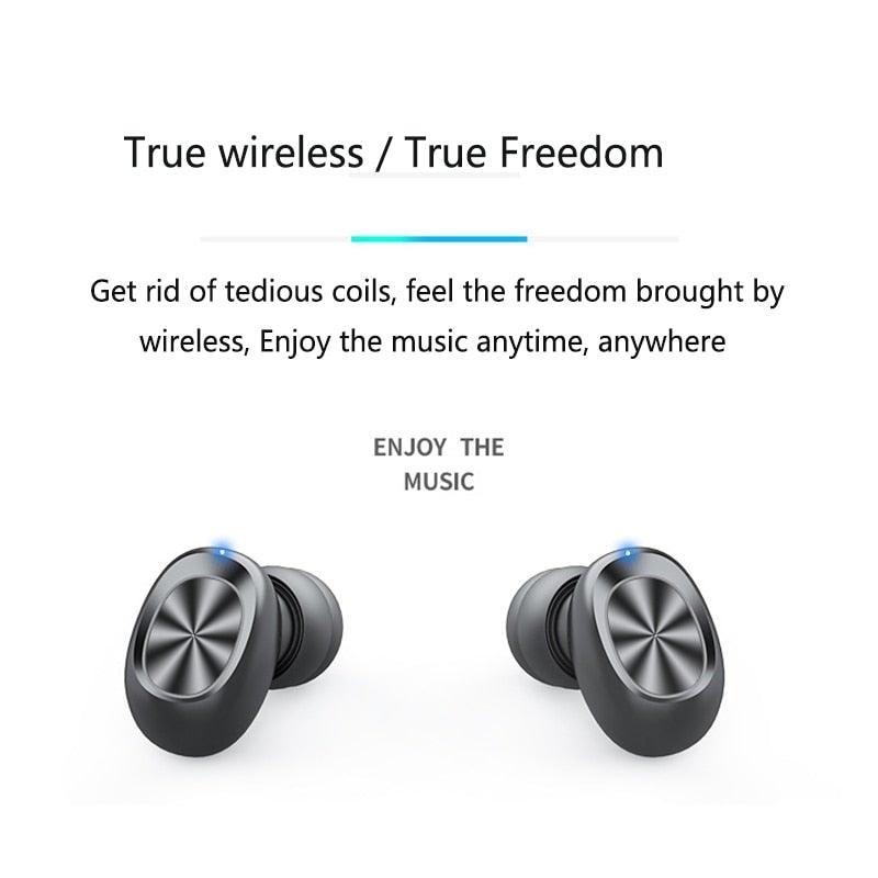 Bluetooth Earphones Wireless Headphones With Microphone Sports Waterproof Touch Control Wireless Headsets Earbuds Phone Updated Design with Industry Leading Sound & Improved Comfort, Long Wireless Range, Stevvex