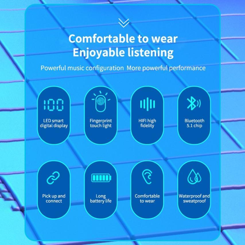 Bluetooth Earphones Wireless Headphones With Microphone Sports Waterproof Touch Control Wireless Headsets Earbuds Phone Updated Design with Industry Leading Sound & Improved Comfort, Long Wireless Range, Stevvex