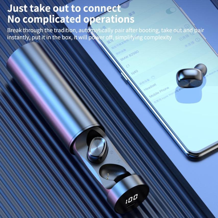 Bluetooth Earphones Wireless Headphones With Microphone Sports Waterproof Touch Control Wireless Headsets Earbuds Phone Updated Design with Industry Leading Sound & Improved Comfort, Long Wireless Range, Stevvex