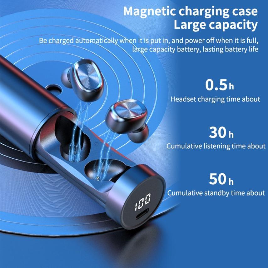 Bluetooth Earphones Wireless Headphones With Microphone Sports Waterproof Touch Control Wireless Headsets Earbuds Phone Updated Design with Industry Leading Sound & Improved Comfort, Long Wireless Range, Stevvex