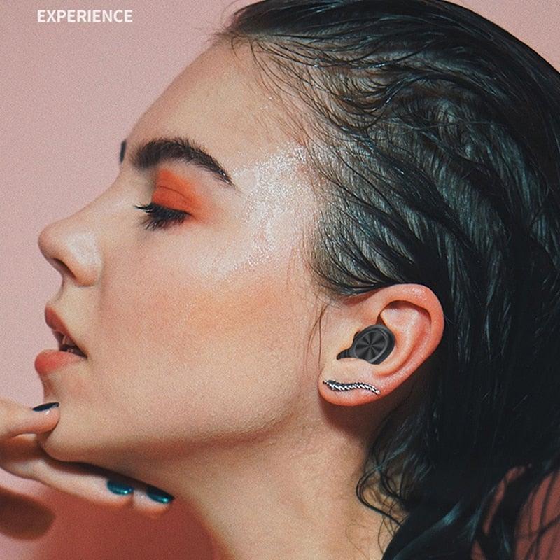 Bluetooth Earphones Wireless Headphones With Microphone Sports Waterproof Touch Control Wireless Headsets Earbuds Phone Updated Design with Industry Leading Sound & Improved Comfort, Long Wireless Range, Stevvex