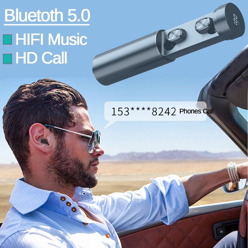 Bluetooth Earphones Wireless Headphones With Microphone Sports Waterproof Touch Control Wireless Headsets Earbuds Phone Updated Design with Industry Leading Sound & Improved Comfort, Long Wireless Range, Stevvex