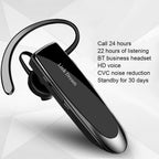 Bluetooth Earpiece V5.0 Wireless Handsfree Headset With Microphone 24 Hrs Driving Headset 30 Days Standby Time Bluetooth Music Headset Waterproof Earphone Works On All Smartphones Sport Wireless Earphones Stevvex
