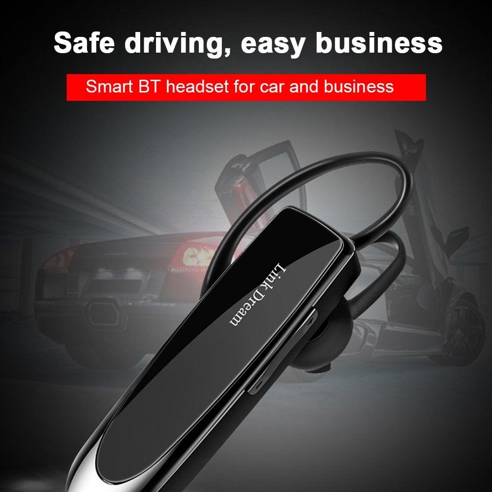 Bluetooth Earpiece V5.0 Wireless Handsfree Headset With Microphone 24 Hrs Driving Headset 30 Days Standby Time Bluetooth Music Headset Waterproof Earphone Works On All Smartphones Sport Wireless Earphones Stevvex