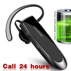 Bluetooth Earpiece V5.0 Wireless Handsfree Headset With Microphone 24 Hrs Driving Headset 30 Days Standby Time Bluetooth Music Headset Waterproof Earphone Works On All Smartphones Sport Wireless Earphones Stevvex
