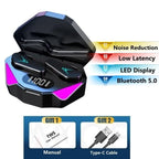 Bluetooth Game Headset Mobile Game 65ms Low Latency Chicken Winner True Wireless Earbuds with Mic Gaming Bluetooth Headphones Touch Control  Eating Competitive Stereo Noise Reduction Earphones With Mic Stevvex