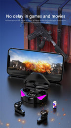 Bluetooth Game Headset Mobile Game 65ms Low Latency Chicken Winner True Wireless Earbuds with Mic Gaming Bluetooth Headphones Touch Control  Eating Competitive Stereo Noise Reduction Earphones With Mic Stevvex