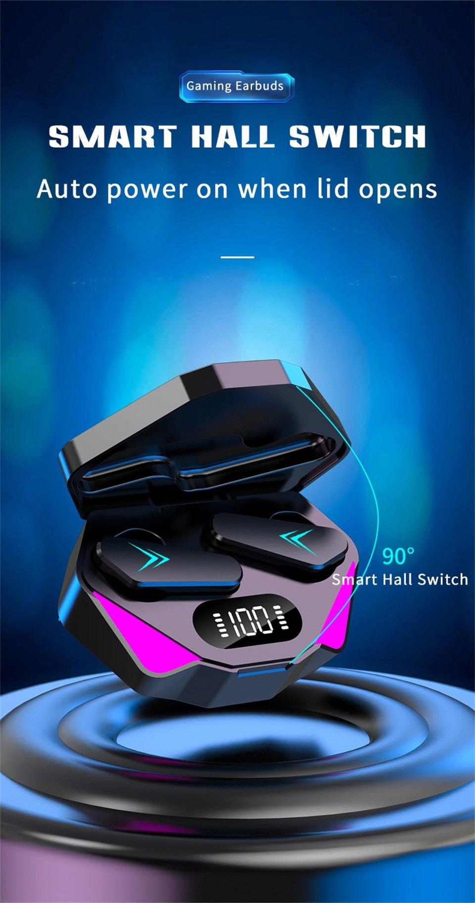 Bluetooth Game Headset Mobile Game 65ms Low Latency Chicken Winner True Wireless Earbuds with Mic Gaming Bluetooth Headphones Touch Control  Eating Competitive Stereo Noise Reduction Earphones With Mic Stevvex