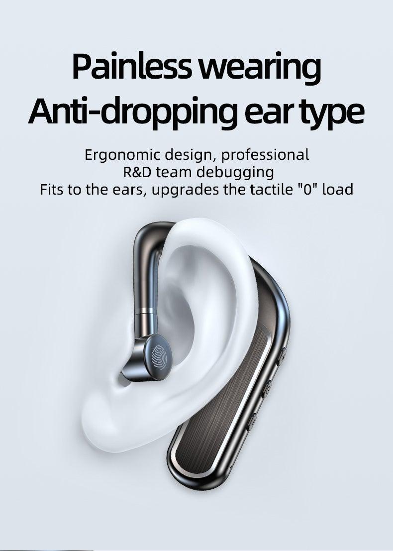 Bluetooth Headset Wireless Earpiece Bluetooth 5.0 Earphones Elegant Business Over Ear Headphones Noise Isolating Wireless Ergonomic Earbuds For Clear Calls Stereo Office Headset With Mic Black Stevvex