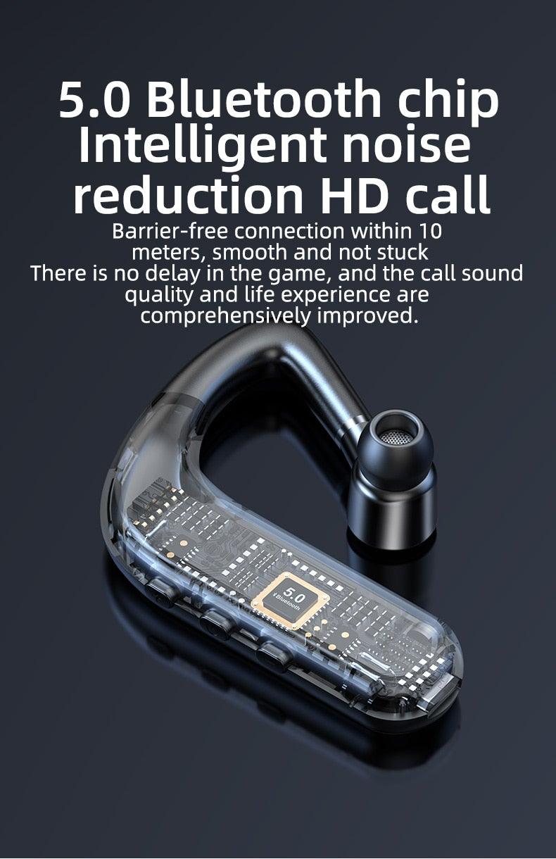 Bluetooth Headset Wireless Earpiece Bluetooth 5.0 Earphones Elegant Business Over Ear Headphones Noise Isolating Wireless Ergonomic Earbuds For Clear Calls Stereo Office Headset With Mic Black Stevvex
