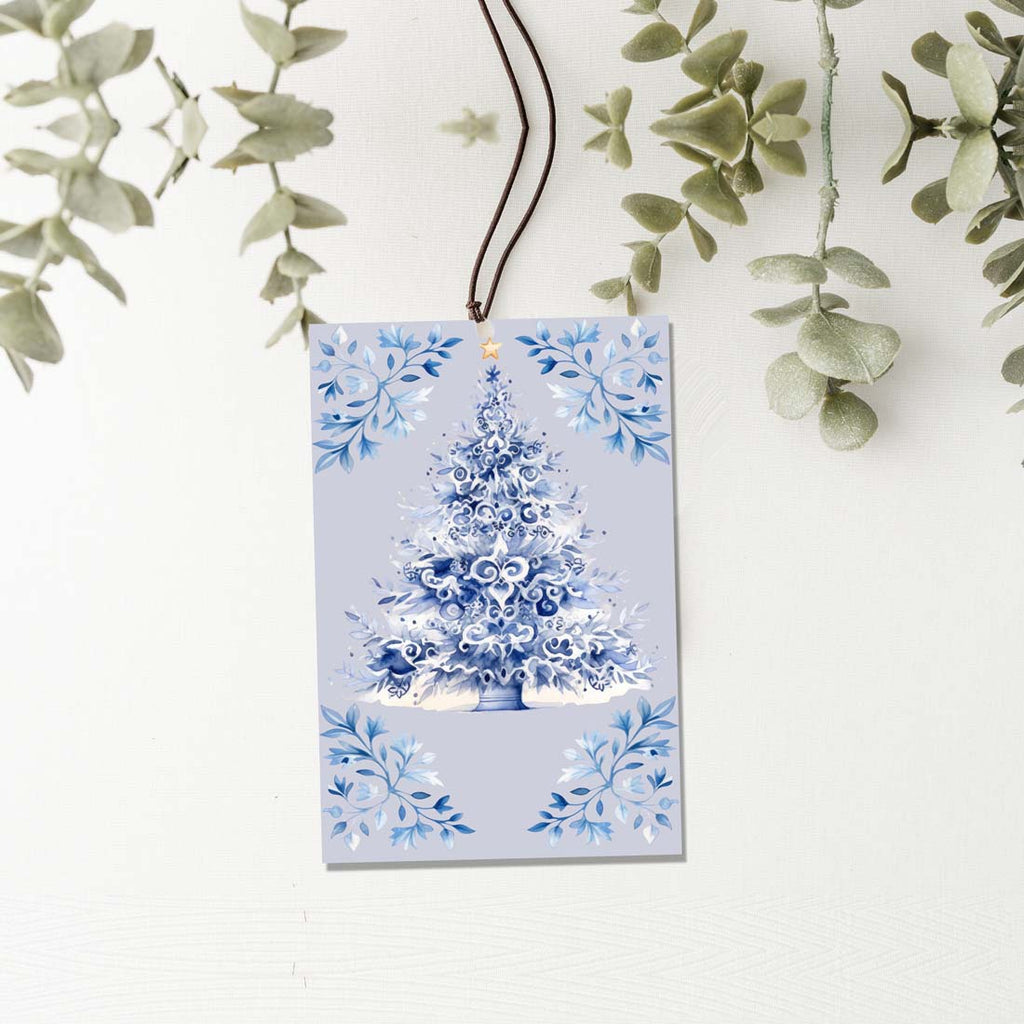 Blue Tree Hanging Air Freshener Car Home Office Scented Ornament Holiday Decor Freshener BandsCo Straps