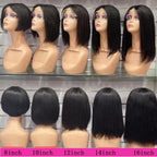 Bob Wig Short Lace Front Human Hair Wigs For Women Brazilian Bone Straight Frontal Wig Short Pixie Cut Human Hair Wigs For Black Women Gifts for Girlfriends Stevvex