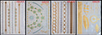 Body Tattoo Art Painting Stickers Glitter Gold Silver Temporary Waterproof Nontoxic Long Lasting Tattoos Stevvex