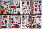Body Tattoo Art Painting Stickers Glitter Gold Silver Temporary Waterproof Nontoxic Long Lasting Tattoos Stevvex