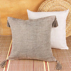Boho Cotton Linen Pillow Cover 18x18 Decorative Throw Pillow Case