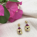 Boho Cotton Thread Flower Earrings Zinc Alloy Dainty 2.5cm Handmade BandsCo Straps