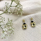 Boho Cotton Thread Flower Earrings Zinc Alloy Dainty 2.5cm Handmade BandsCo Straps