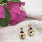 Boho Cotton Thread Flower Earrings Zinc Alloy Dainty 2.5cm Handmade BandsCo Straps