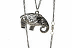 Boho Elephant Pendant Necklace Gold Plated Festival Charm